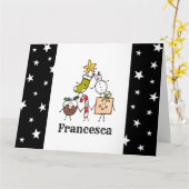 Persoonlijke kersttekens kaart (Gele Bloem)