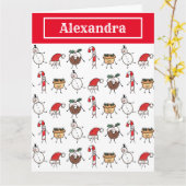 Persoonlijke kersttekens kaart (Gele Bloem)