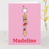 Persoonlijke kersttekens kaart (Gele Bloem)