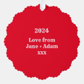 Persoonlijke kersttekens ornament kaart (Achterkant)