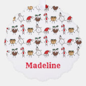 Persoonlijke kersttekens ornament kaart (Voorkant)