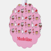 Persoonlijke kersttekens ornament kaart (Links)