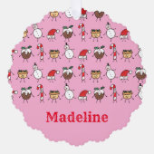 Persoonlijke kersttekens ornament kaart (Voorkant)