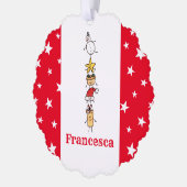 Persoonlijke kersttekens ornament kaart (Links)