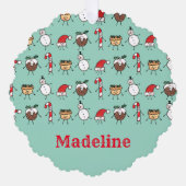 Persoonlijke kersttekens ornament kaart (Voorkant)