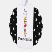 Persoonlijke kersttekens ornament kaart (Links)