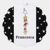 Persoonlijke kersttekens ornament kaart (Voorkant)