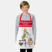 Persoonlijke kersttekens schort (Gedragen)