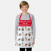 Persoonlijke kersttekens schort (Gedragen)