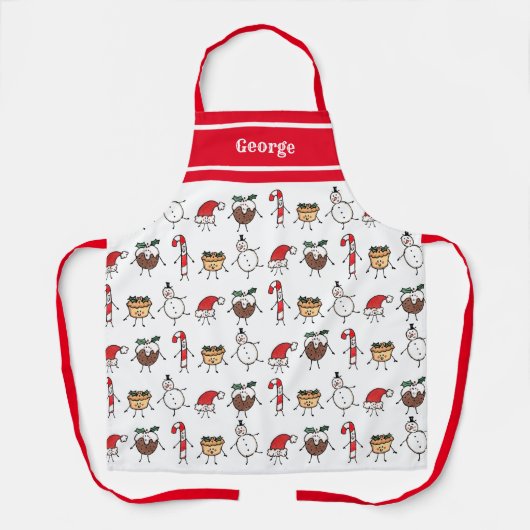 Persoonlijke kersttekens schort (Voorkant)