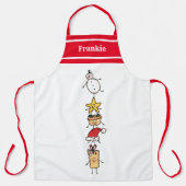 Persoonlijke kersttekens schort (Voorkant)