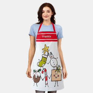 Persoonlijke kersttekens schort