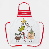 Persoonlijke kersttekens schort (Voorkant)