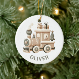 Persoonlijke Kersttrein voor Kinderen  Keramisch Ornament