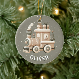 Persoonlijke Kersttrein voor Kinderen  Keramisch Ornament