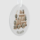 Persoonlijke Kersttrein voor Kinderen Ornament (voorkant)