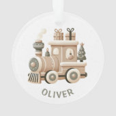 Persoonlijke Kersttrein voor Kinderen Ornament (achterkant)