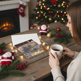 Persoonlijke kerstuitnodiging met foto kaart