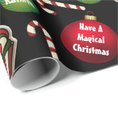 Persoonlijke kerstUnicorns Cadeaupapier (Rol Hoek)