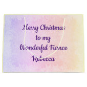 Persoonlijke kerstvakantie groot cadeauzakje (Voorkant)