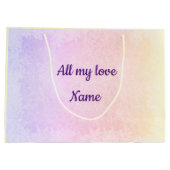 Persoonlijke kerstvakantie groot cadeauzakje (Achterkant)