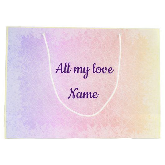 Persoonlijke kerstvakantie groot cadeauzakje (Achterkant)