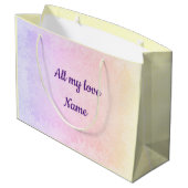 Persoonlijke kerstvakantie groot cadeauzakje (Achterkant Gekanteld)