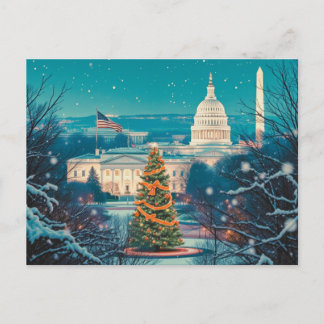 Persoonlijke kerstvakantie in Washington DC Feestdagenkaart