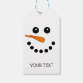 Persoonlijke kerstvakantie met Cute Snowman Cadeaulabel (Voorkant)