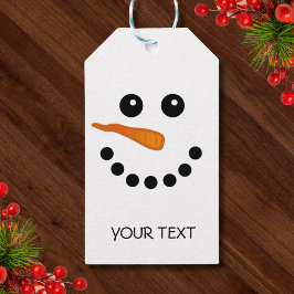 Persoonlijke kerstvakantie met Cute Snowman Cadeaulabel