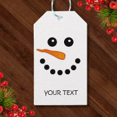 Persoonlijke kerstvakantie met Cute Snowman Cadeaulabel