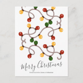 Persoonlijke kerstvakantielichten feestdagenkaart