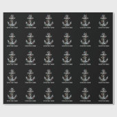 Persoonlijke Kerstverlichting Bootzeilen Cadeaupapier (Vlak)