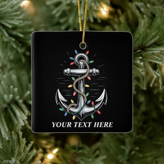Persoonlijke Kerstverlichting Bootzeilen  Keramisch Ornament (Boom)