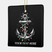 Persoonlijke Kerstverlichting Bootzeilen  Keramisch Ornament (Links)