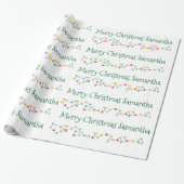 Persoonlijke Kerstverlichting Naam Op Maat Cadeaupapier (Uitgerold)