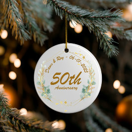 Persoonlijke Kerstversiering 50-jarig Jubileum,  Keramisch Ornament