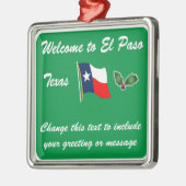 Persoonlijke kerstversiering El Paso TX Metalen Ornament (Links)