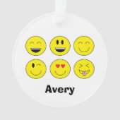 Persoonlijke kerstversiering "Emojis" Ornament (voorkant)