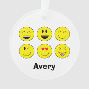 Persoonlijke kerstversiering "Emojis" Ornament