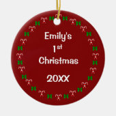 Persoonlijke kerstversiering in Dated Keepomwille Keramisch Ornament (Voorkant)