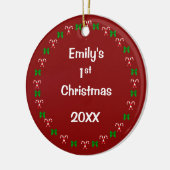 Persoonlijke kerstversiering in Dated Keepomwille Keramisch Ornament (Links)