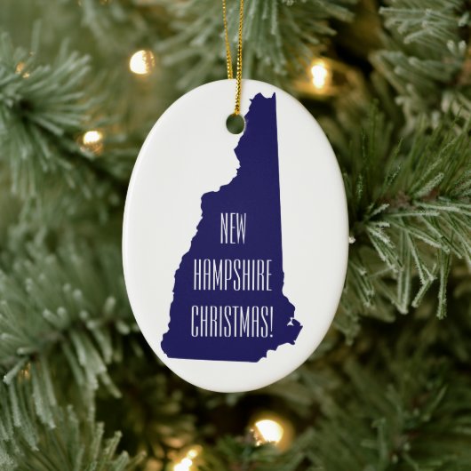 Persoonlijke kerstversiering in New Hampshire Keramisch Ornament (Boom)
