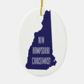 Persoonlijke kerstversiering in New Hampshire Keramisch Ornament (Voorkant)