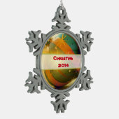 Persoonlijke kerstversiering in Teardrop Tin Sneeuwvlok Ornament (Links)