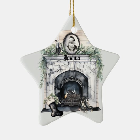 Persoonlijke kerstversiering keramisch ornament (Rechts)