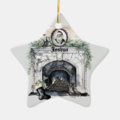 Persoonlijke kerstversiering keramisch ornament (Voorkant)