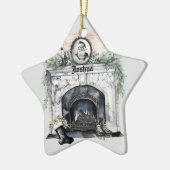 Persoonlijke kerstversiering keramisch ornament (Links)