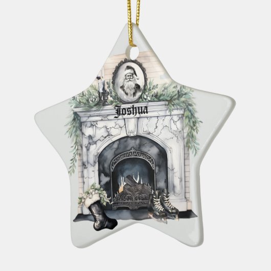 Persoonlijke kerstversiering keramisch ornament (Links)