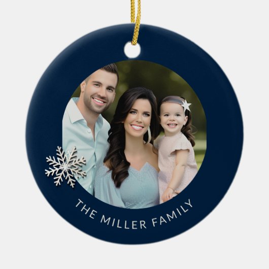 Persoonlijke kerstversiering keramisch ornament (Voorkant)